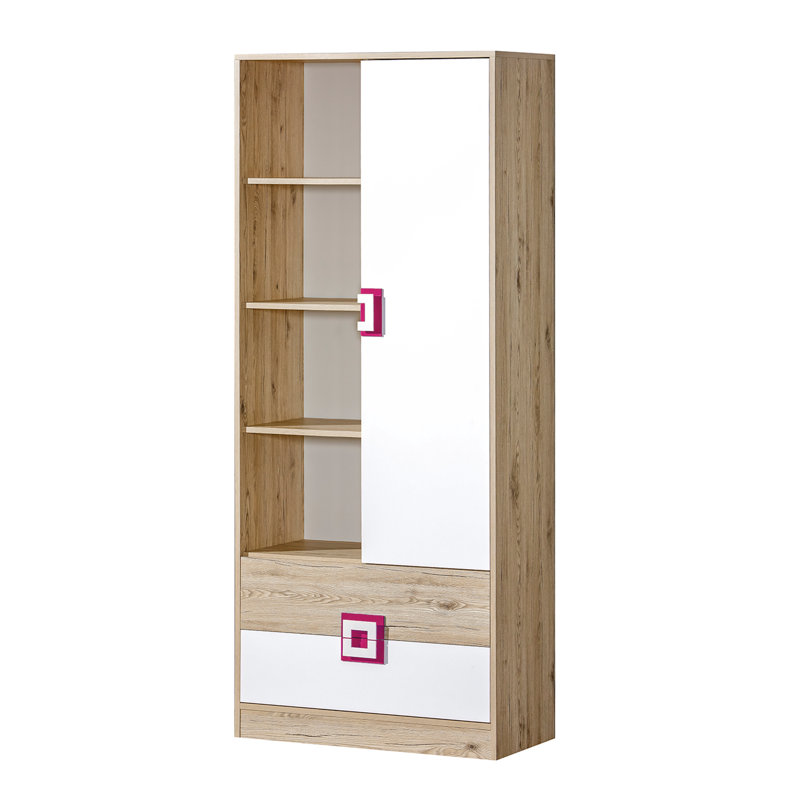 Nimes 2 Door Manufactured Wood Wardrobe, Pink
