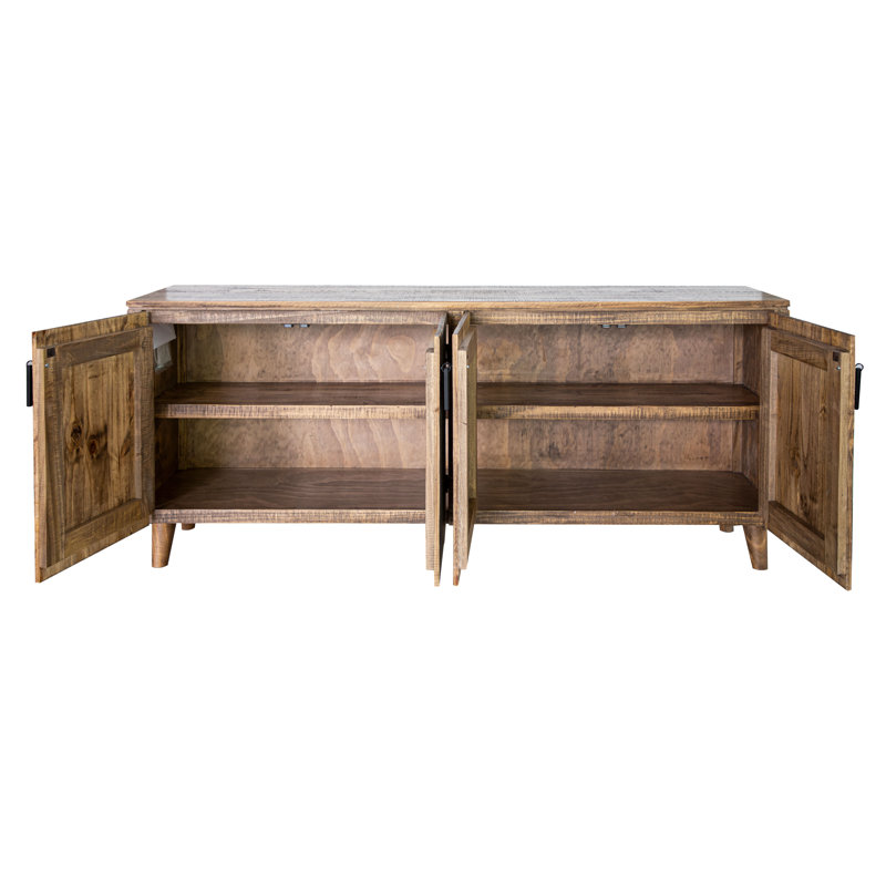 Tiza 68.5'' Solid Wood Sideboard, Brown/Beige/Blue
