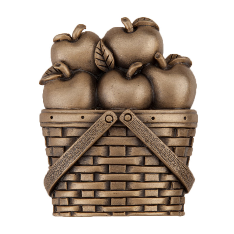Apple Basket Cabinet Knob, Museum Gold
