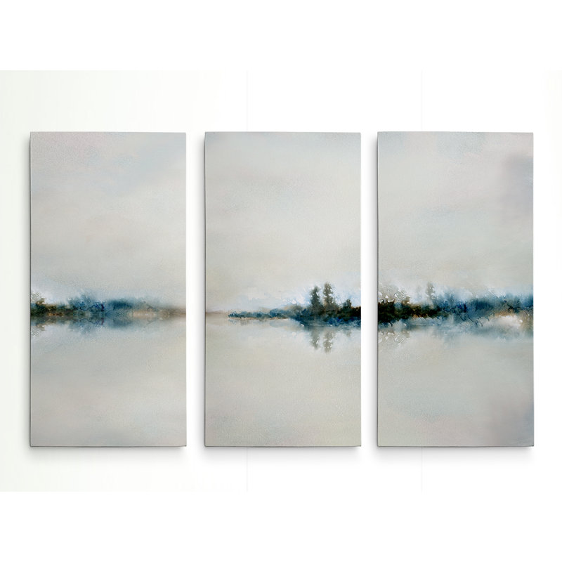 " Calm Morning " 3 - Pieces, 32" H x 48" W x 1.5" D