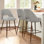 Tabouret de comptoir rembourré H 26 po Berneta