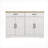 Cabinets, 47.95" Farmhouse Off-White Storage Sideboard with 2 Drawers &amp; 4 Doors for Dining Living Room | MDF | Kitchen