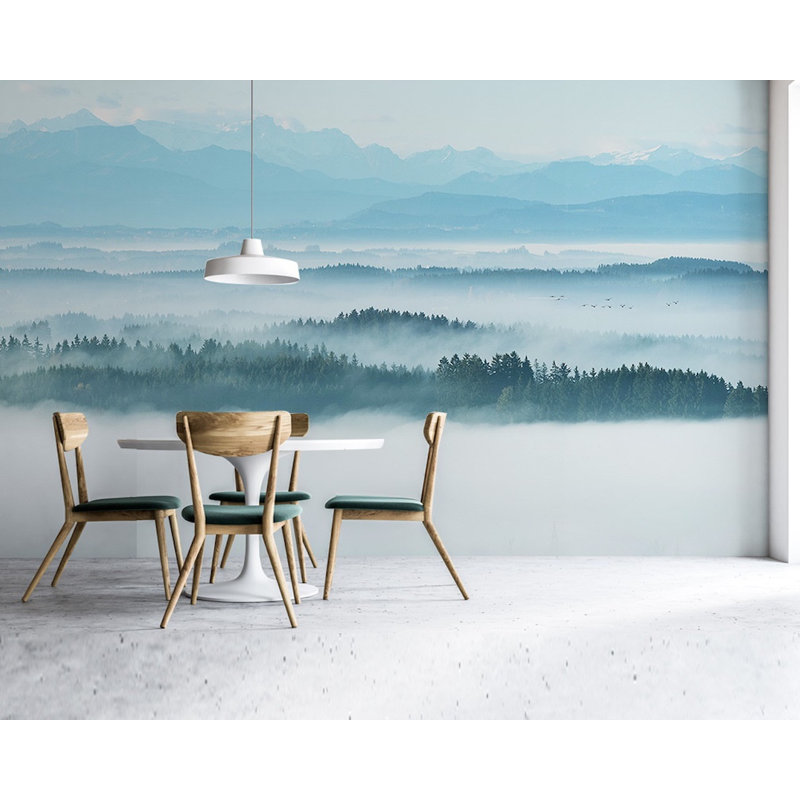 Murale non tissée Demasky Misty Nature Mountain, L 106 po x l 187 po