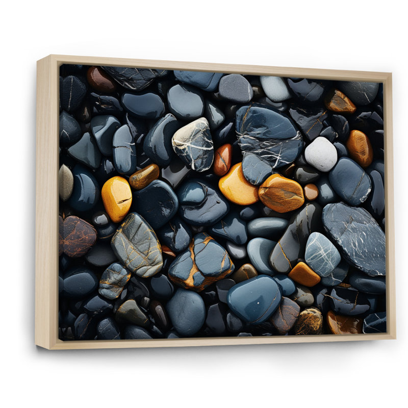 «Rocky Beach», impression sur toile, Cadre naturel flottant, H 16 po x l 32 po x P 1 po