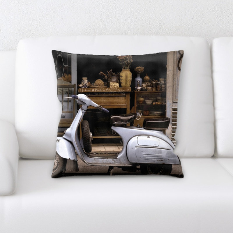 Marilyn Bikes Throw Pillow
