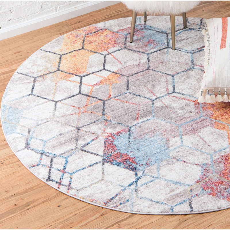 Baxter Geometric Indoor Rug, Round 3'3"
