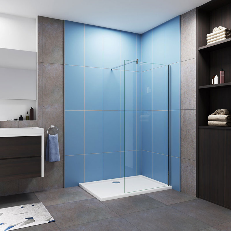 Naida 1950mm H Walk In Glass Screens with Glass, 1000mm