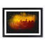 Downtown Los Angeles At Sunset Paint Splash - Framed Print-56915642-56915644