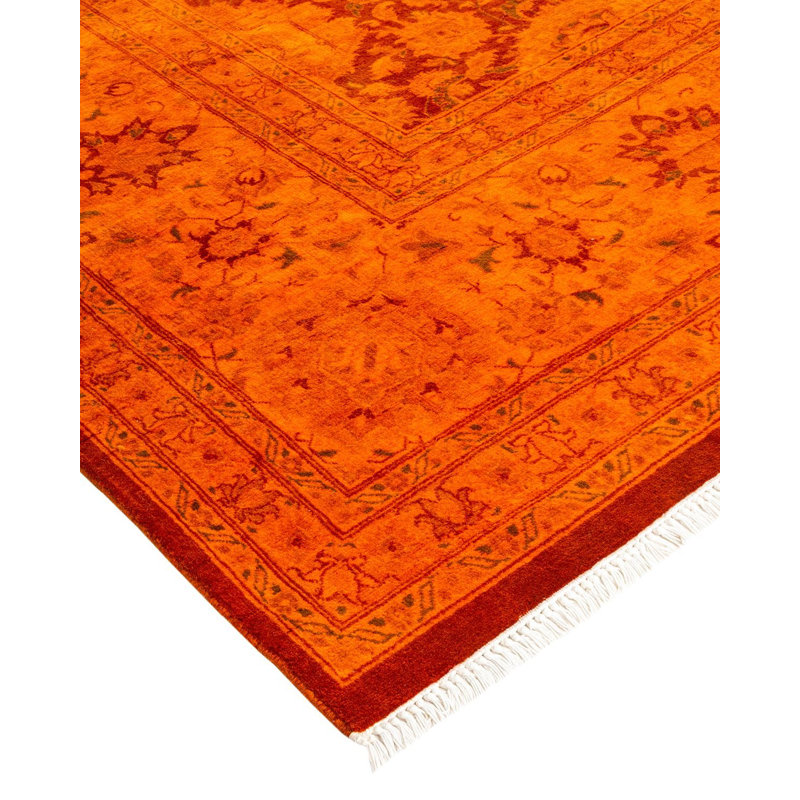 Tapis unique noué à la main Weirsky - Orange