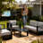 Modern Outdoor Aluminum 2-seater Loveseat With Cushions-1139201328