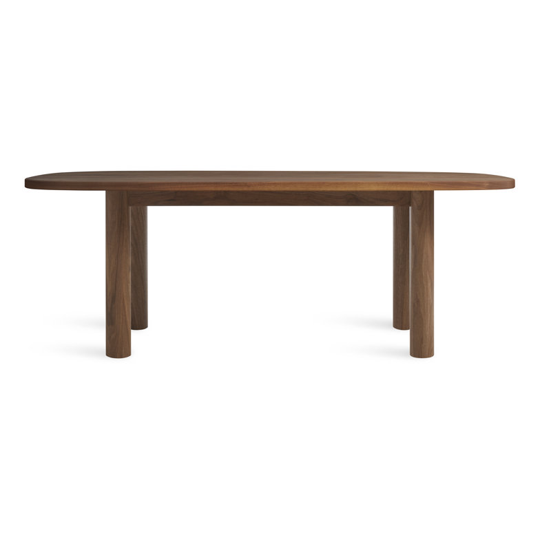 Good Times Oval Solid Oak Dining Table, Walnut, 38" W x 82" L