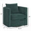 Fauteuil d'appoint compact pivotant à 360 degrés à simple siège, siège rembourré en tissu doux pour les espaces de vie à la maison-827195877