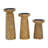 9.85'' H Wood Tabletop Candlestick