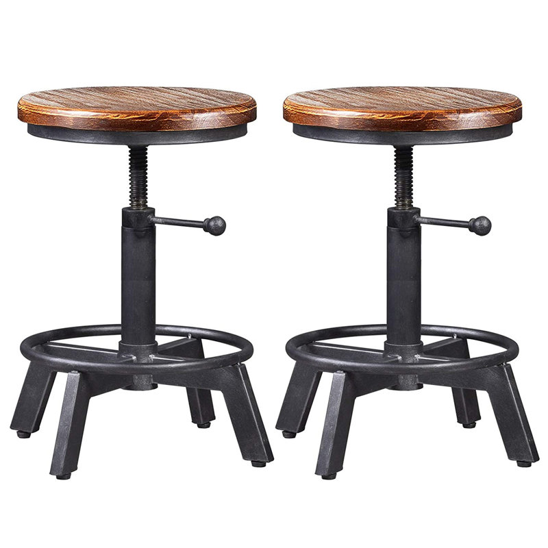 Tabouret pivotant en bois massif Erandekar