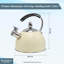 Buckingham Cream Whistling Stovetop Kettle Stainless Steel Induction Compatible 2 Litres