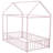 Metal Bed House Bed Frame With Fence, For Kids, Teens, Girls, Boys-113432429-113432432