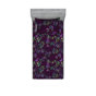 Prune et fuchsia / motif floral vert