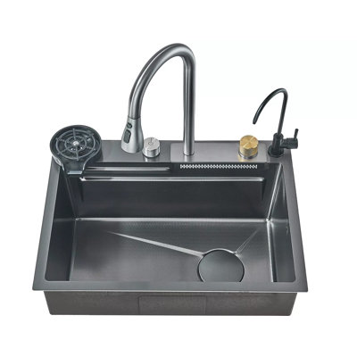 Metro Lane 45 mm W Single Bowl Stainless Steel Drop-In Kitchen Sink