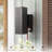 Modern 12" Aluminum Wall Light with GFCI Outlet & Tempered Glass(2 Lights,Matte Black)