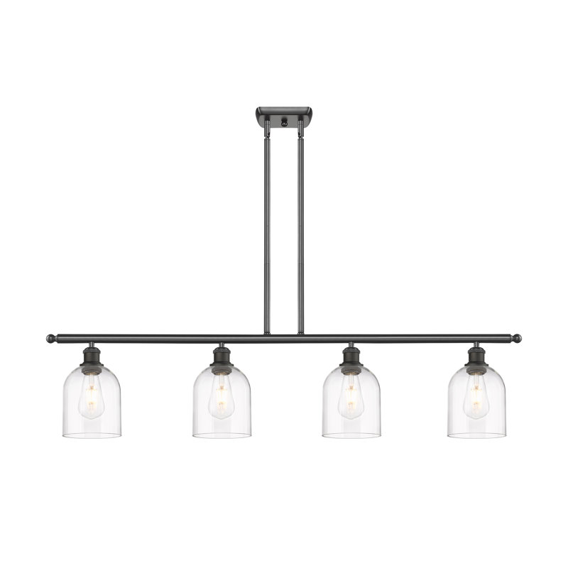 Odaniel 4 - Light Kitchen Island Pendant, Oil Rubbed Bronze, Clear