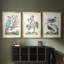 Oiseaux pastel I - impression encadrée de qualité supérieure sur mesure mat - 3 pièces-1413886610-1413886611