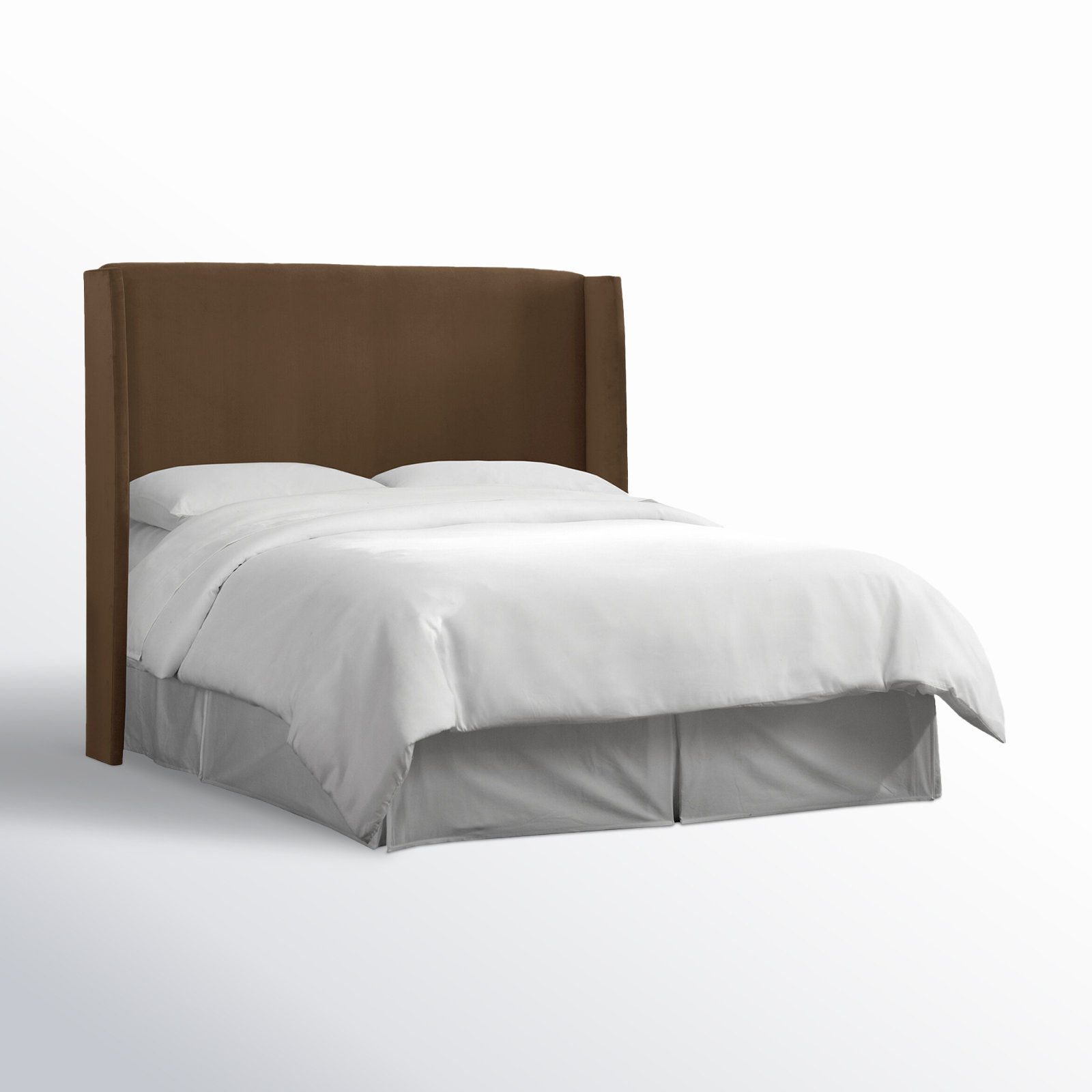 Bellfield Upholstered Headboard, Queen, Classic Chocolate Velvet