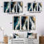Or et bleu, peinture abstraite sur marbre I - ensemble de 3 impressions sur toile marbrées abstraites-847097219-847097217