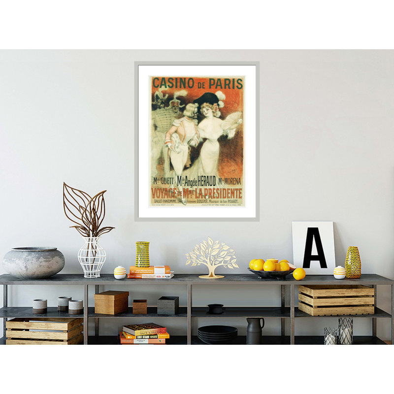 Affiche «Casino de Paris» par Georges Redon, impression giclée encadrée, 41.5" H x 32.36" W