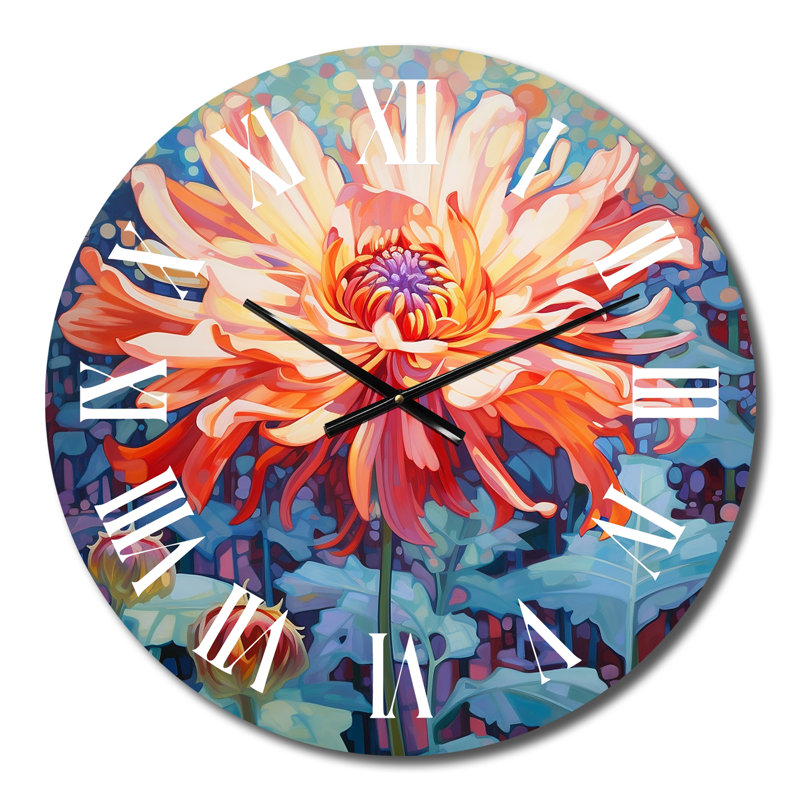 Horloge murale florissante rose, Moyenne