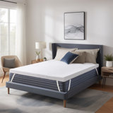Gel-Infused Memory Foam Mattress Topper with Removable Bamboo Cover