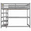 Lit mezzanine avec tablettes de rangement et bureau sous le lit-2097022958-2097022959