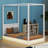 Andenwood Canopy Bed, LED Platform Bed-2013775982