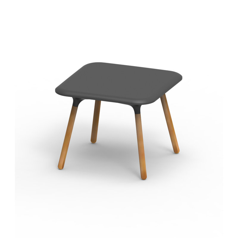 Table d'appoint en plastique Pal, Anthracite, Brun