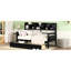 Lit de jour simple, avec lattes en bois massif et rangement fonctionnel pour votre maison, tablettes de chevet, deux compartiments de tiroir-1016105657