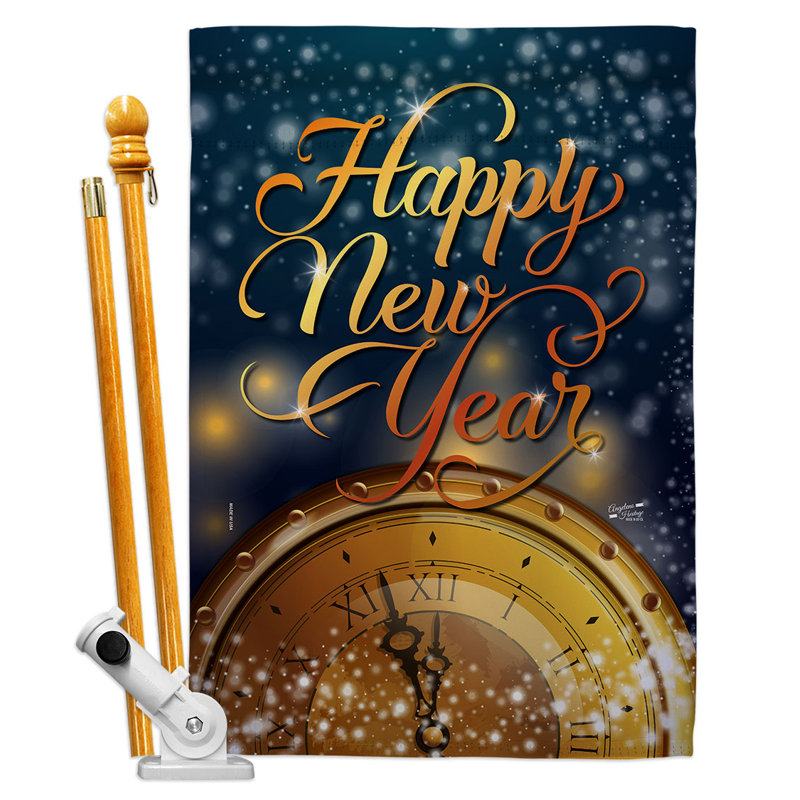 Ensemble de drapeaux 40 x 28 po Countdown New Year