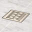 DRAIN DE DOUCHE CARRÉ 6 po avec crépine et crochet de levage - bonde en acier inoxydable moderne pour douches de salle de bain-109666107