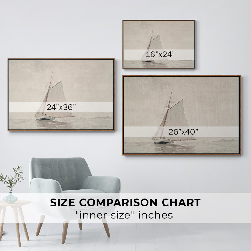 Rétro nautique - Cxxi, Toile encadrée noyer flottant, 27" H x 41" W