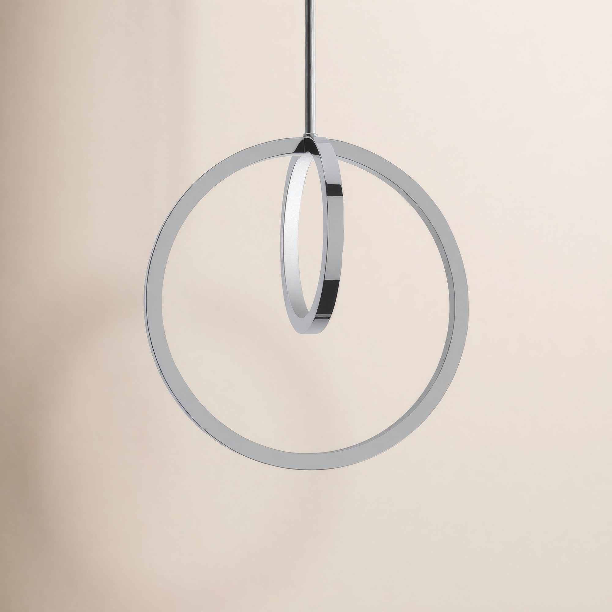 Saleigh 2 Light Metal Dimmable LED Pendant, Chrome