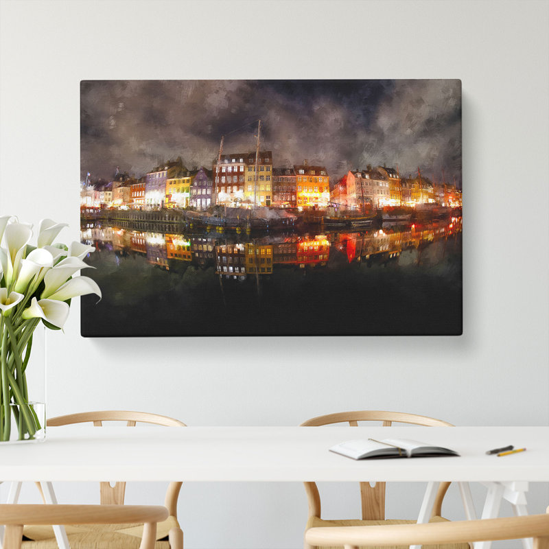 Nyhavn Canal In Denmark - Wrapped Canvas, 35cm H x 50cm W x 3cm D