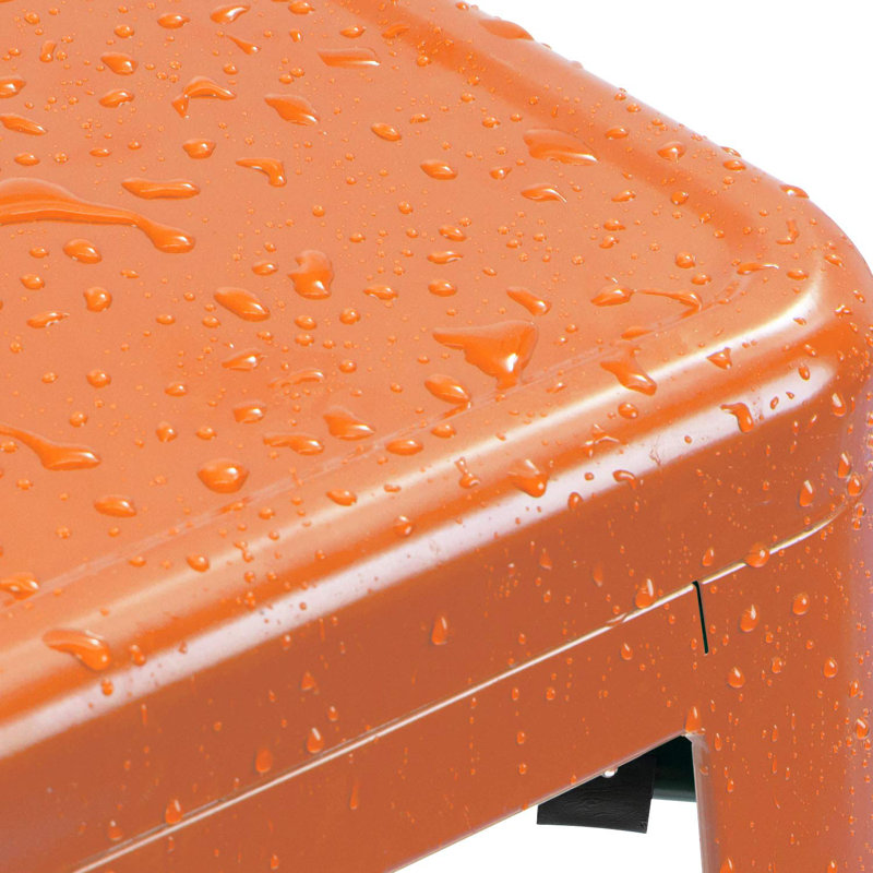 Tabourets de bar en métal empilables sans dossier H 30 po Holubice , Orange