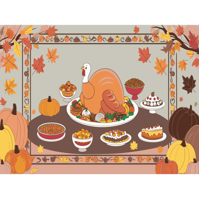 Tapis des fêtes de fin d'année The Holiday Aisle®, Rectangle 6 pi x 9 pi