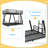 Metal Bunk Bed with Spdcial Support Leg Design, Low Profile Bunk Bed-1785058430