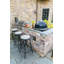 Adjustable Patio Bar Stool with Sunbrella Fabric Cushion