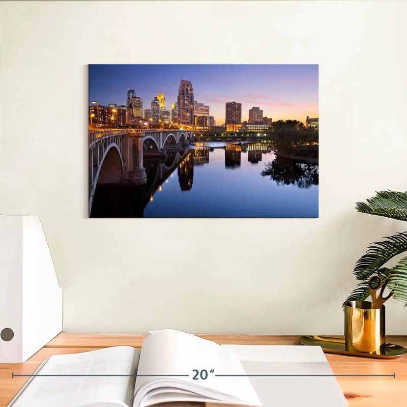 Paysage urbain Sirci de Minneapolis, H 8 po x l 12 po