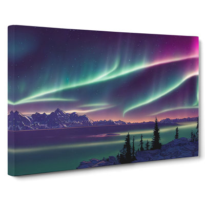 Enigmatic Aurora Borealis - Wrapped Canvas Print