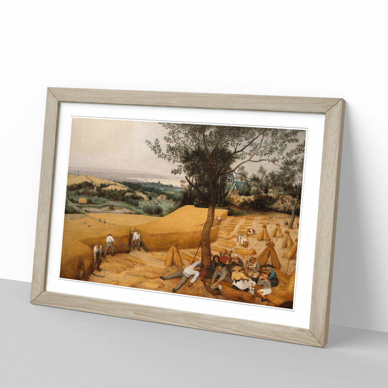 The Harvesters by Pieter Bruegel the Elder - Framed Print, 36cm H x 48cm W x 2cm D, Oak