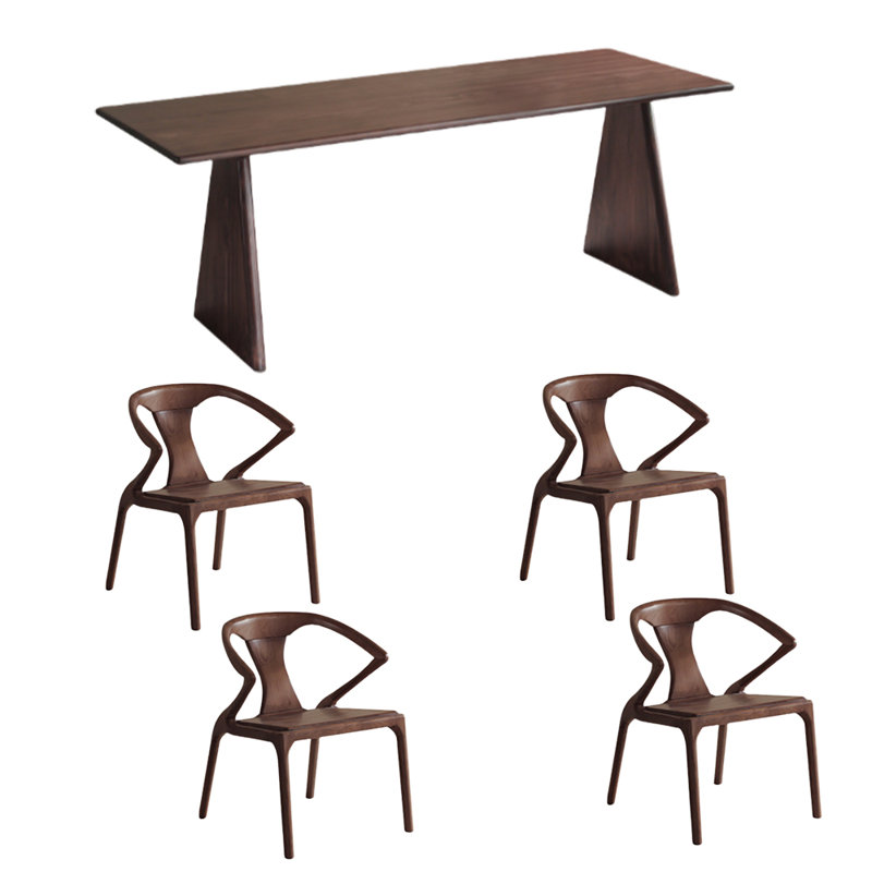 A sturdy and durable ash wood dining table sets