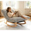 Fauteuil berçant adulte en velours côtelé-1828076627