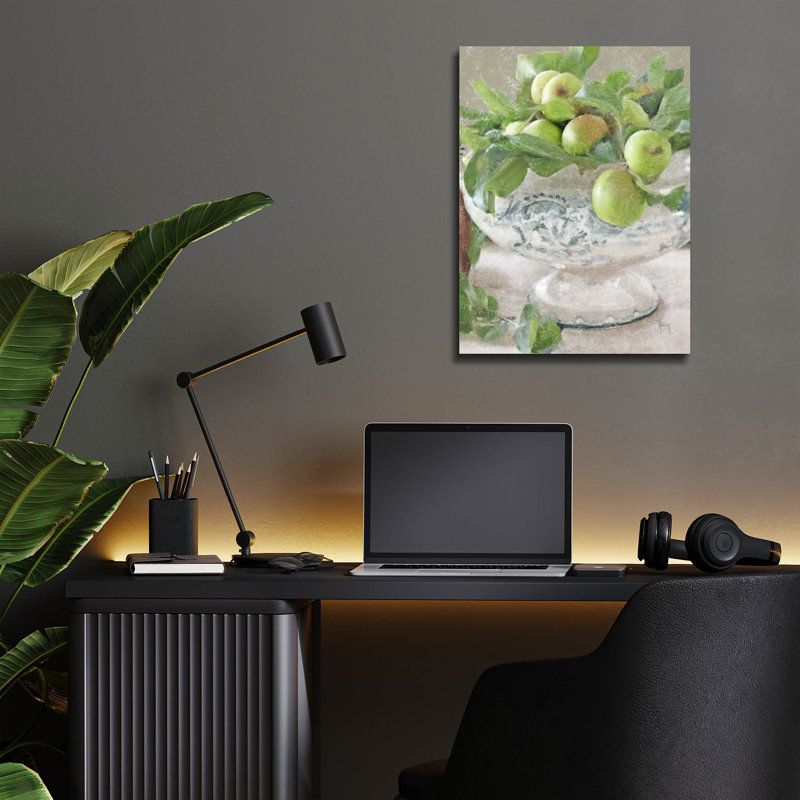  Art mural en verre «Bowl Of Apples» par Ashley Bradley, 12 po x 16 po