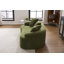 Canapé à compression, style moderne courbé pour petits espaces et appartements, chenille 30D sans assemblage, 3 coussins décoratifs